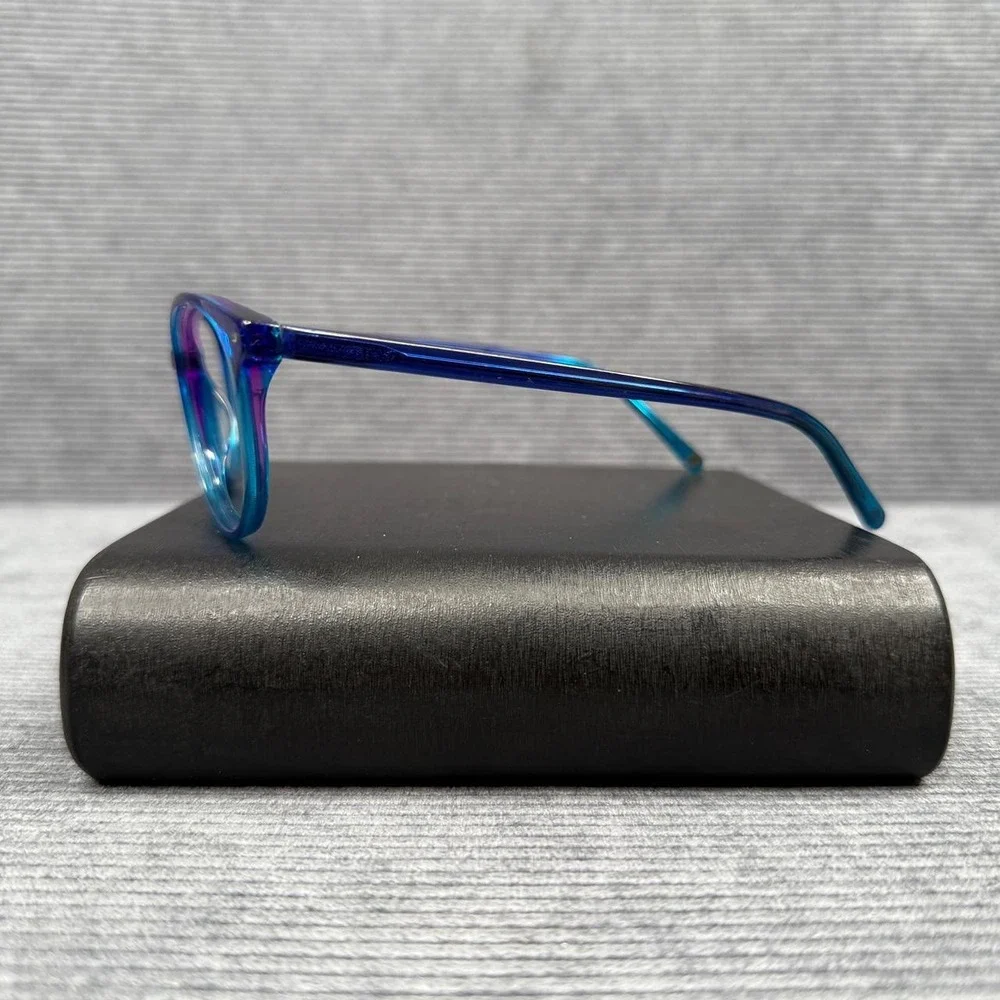 Muse Handmade Blue Purple Ombre Round Eyeglass Frames 35-000272 49-18-140